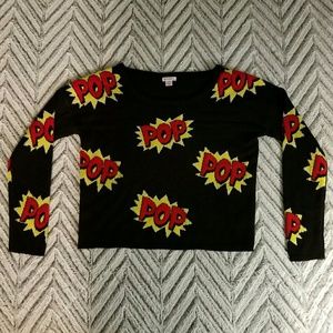 POP Black Comic Book Sweater
